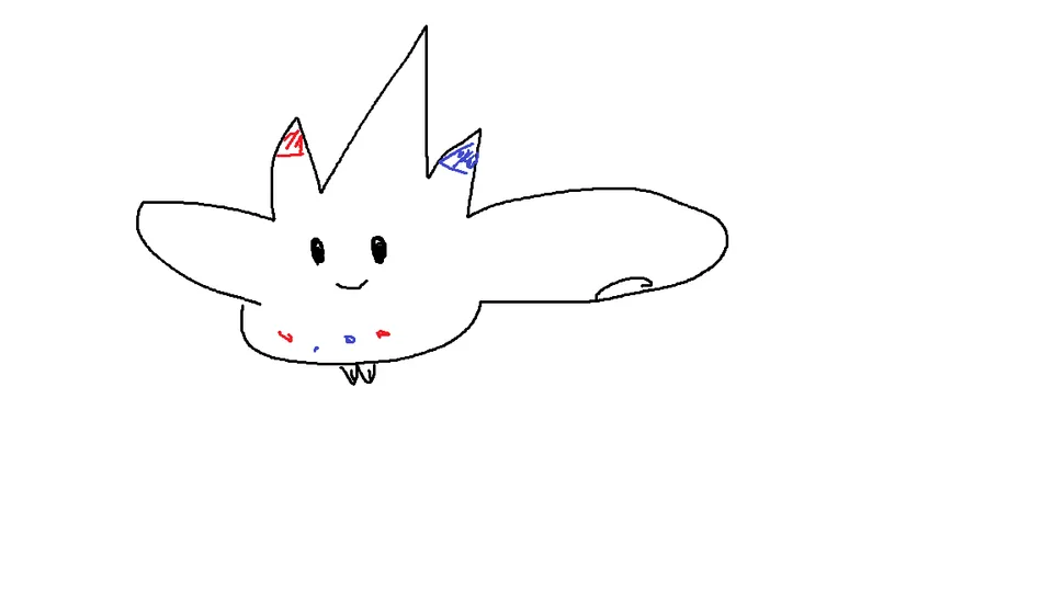 手描きのトゲキッスのイラスト